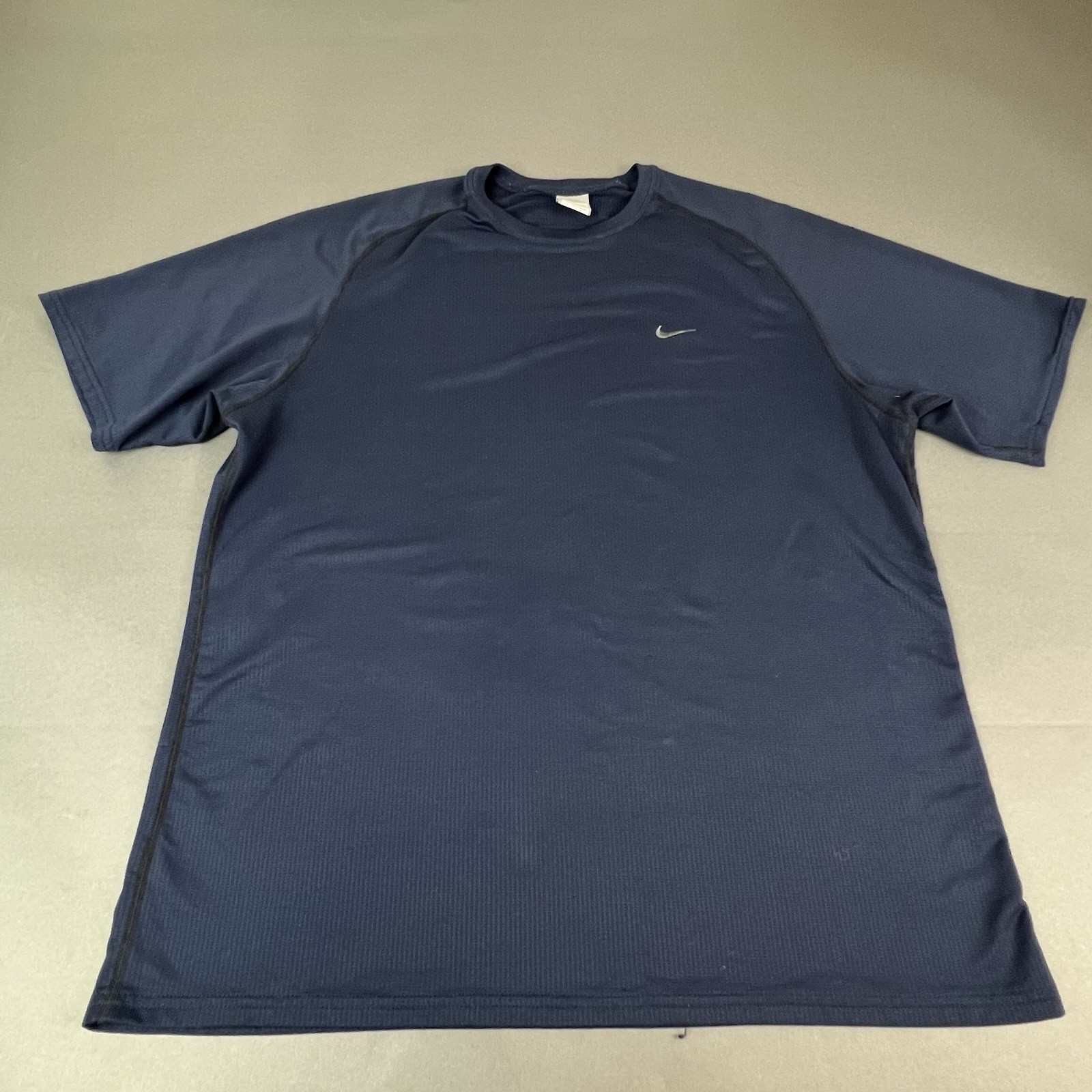 Vintage y2k Nike T Shirt Mens Size Large Blue Embroidered Swoosh Lightweight gallery