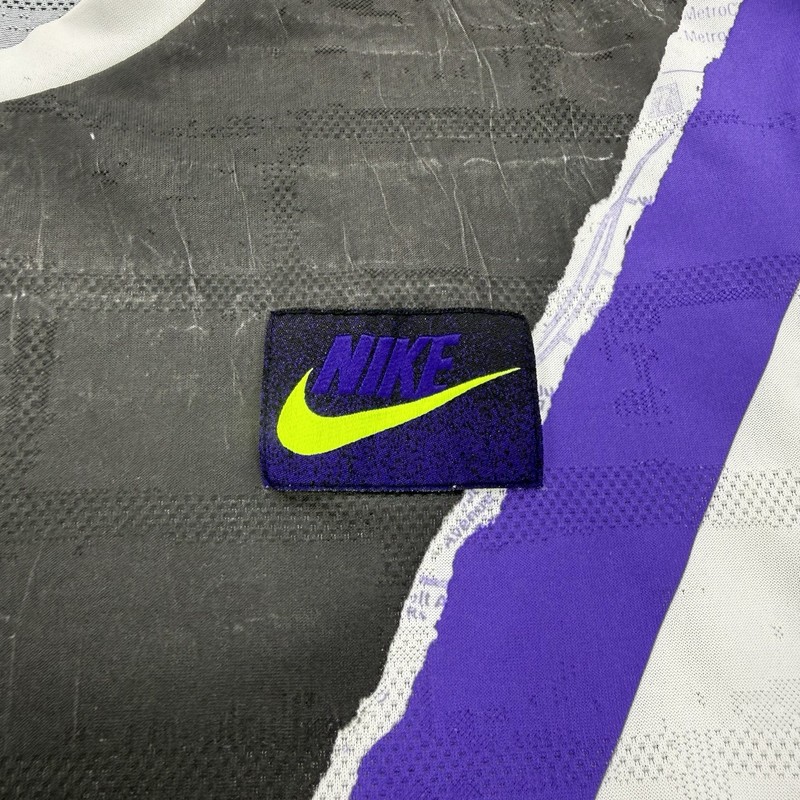 Nike Court Shirt Men XL White Purple NY Challenger Crew Tennis Dri Fit AT4235 gallery