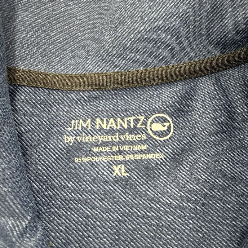 Vinyard Vines x Jim Nantz Pullover Men XL Blue Half Zip Performance Stretch Golf gallery