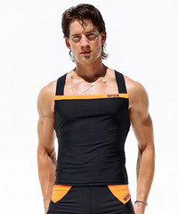 RUFSKIN! WAHOO Form Fitting Sport Tank Top Matte Elastic Straps Y Back 6