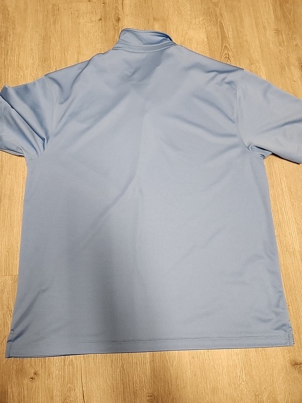 The Links Ruidoso NM Logo Blue Striped Golf Lightweight Polo Shirt Mens XL gallery