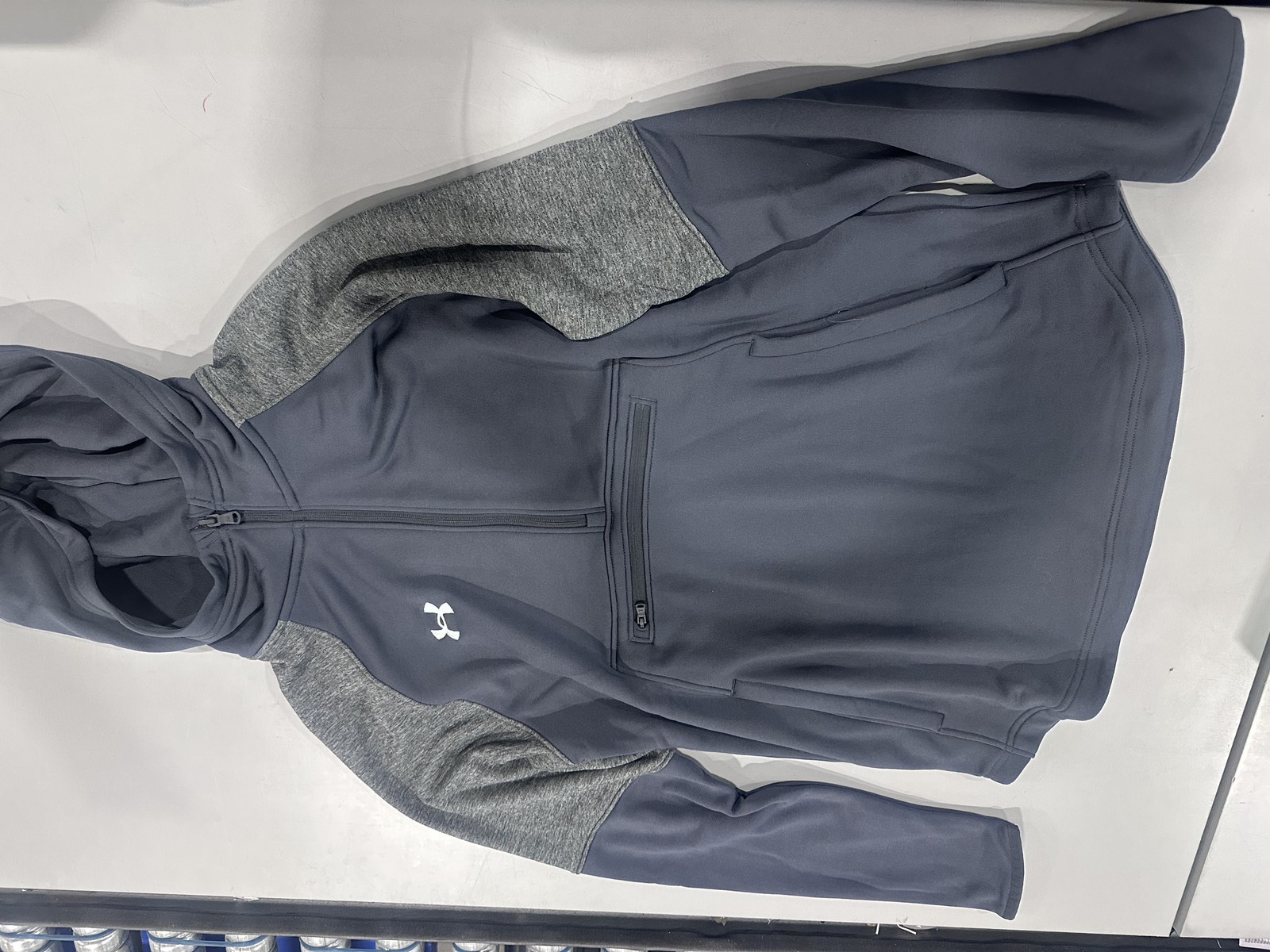 UNDER ARMOUR UNDER ARMOR UNDER ARMOUR MENS FLEECE ANORAK - S - GRAY/LIGHT GRAY gallery