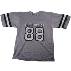 Vintage Macgregor Mens Large Graphic Spellout Mesh Jersey Gray