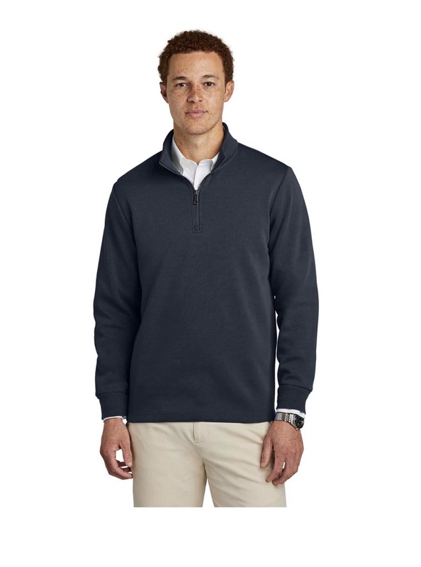 NEW MEN'S BROOKS BROTHERS DOUBLE KNIT, 1/4 ZIP PULLOVER, CADET COLLAR. 2XL gallery