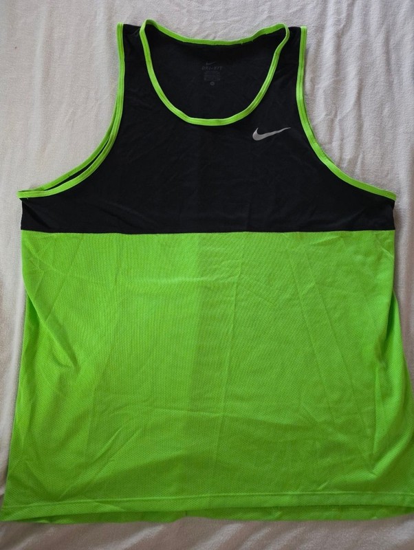 Men's Nike Racer Singlet Tank Volt Black XL NWOT gallery