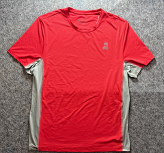 Psycho Bunny Performance Activewear Workout T-Shirt Orange Mens Large Cleaned