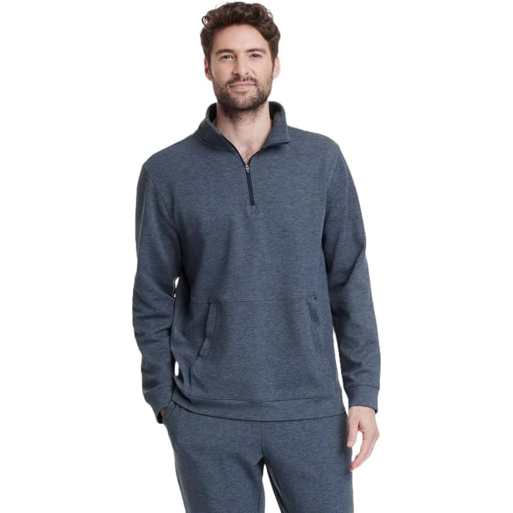 All in Motion 1/2 Zip Activewear Top Men's Size Small Blue Mesh Spacer