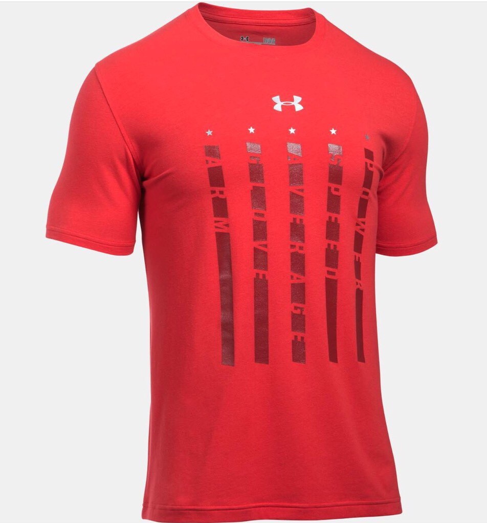 UNDER ARMOUR MEN'S HEATER 5 STAR "POWER SPEED AVERAGE GLOVE ARM" BASEBALL TEE A7 gallery