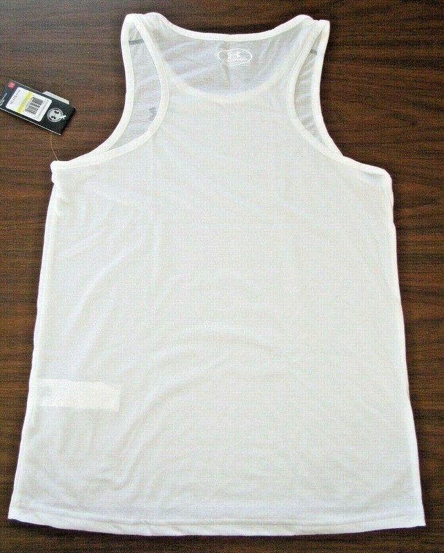 Under Armour Men's Threadborne Streaker Tank 1271822 White Sm Md Lg XL 2xl gallery