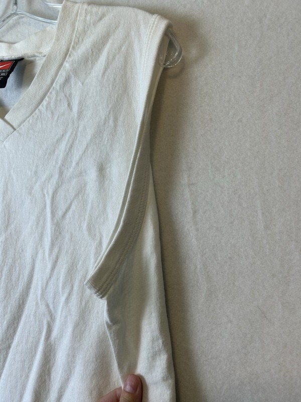 White Mens Nike Cut off Tank Top Size 2XL #1339 gallery