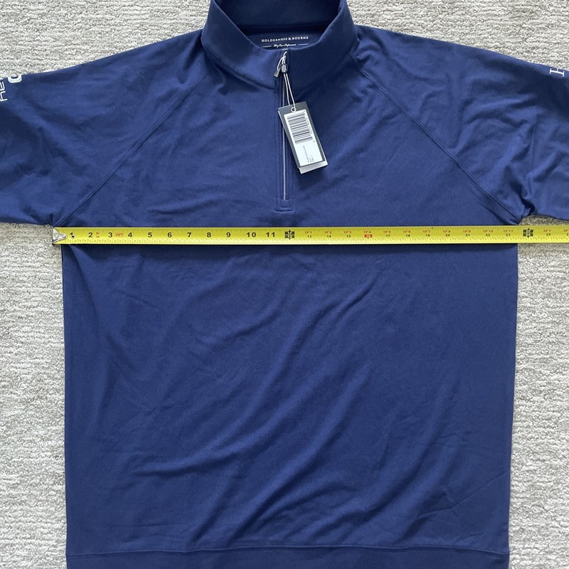 Holderness & Bourne The Westland Pullover L Blue Performance 1/4 Zip NWT LOGO gallery