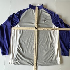 FootJoy Golf 1/4 Zip Pullover Mens M Performance Stretch Purple Gray Old Edwards