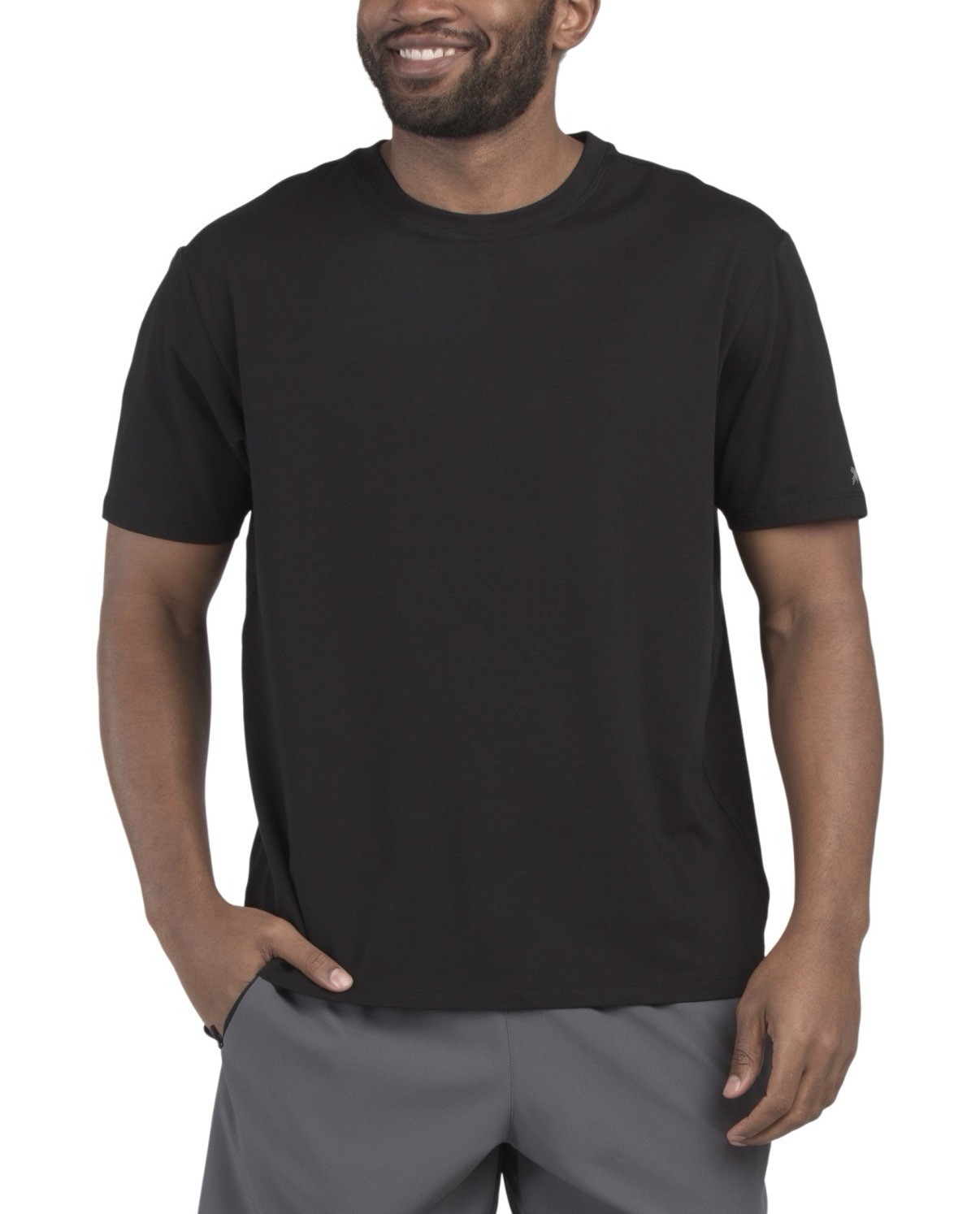 Kenneth Cole Mens Active Tech Short Sleeve T-Shirt Tee Black Stretch SPF 50+ gallery