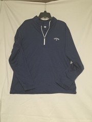 MENS CALLAWAY WEATHER SERIES LONG SLEEVE NAVY BLUE 1/4 ZIP PULLOVER SIZE XL