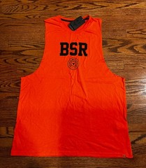 Under Armour Project Rock BSR Sleeveless Tank Mens 2XL Orange Gym Training NWT