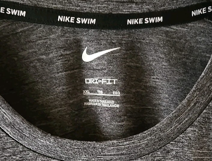 Nike Swim Men's Shirt Short Sleeve Dri Fit UPF 40+ Gray NESSA703-091 XXLT gallery