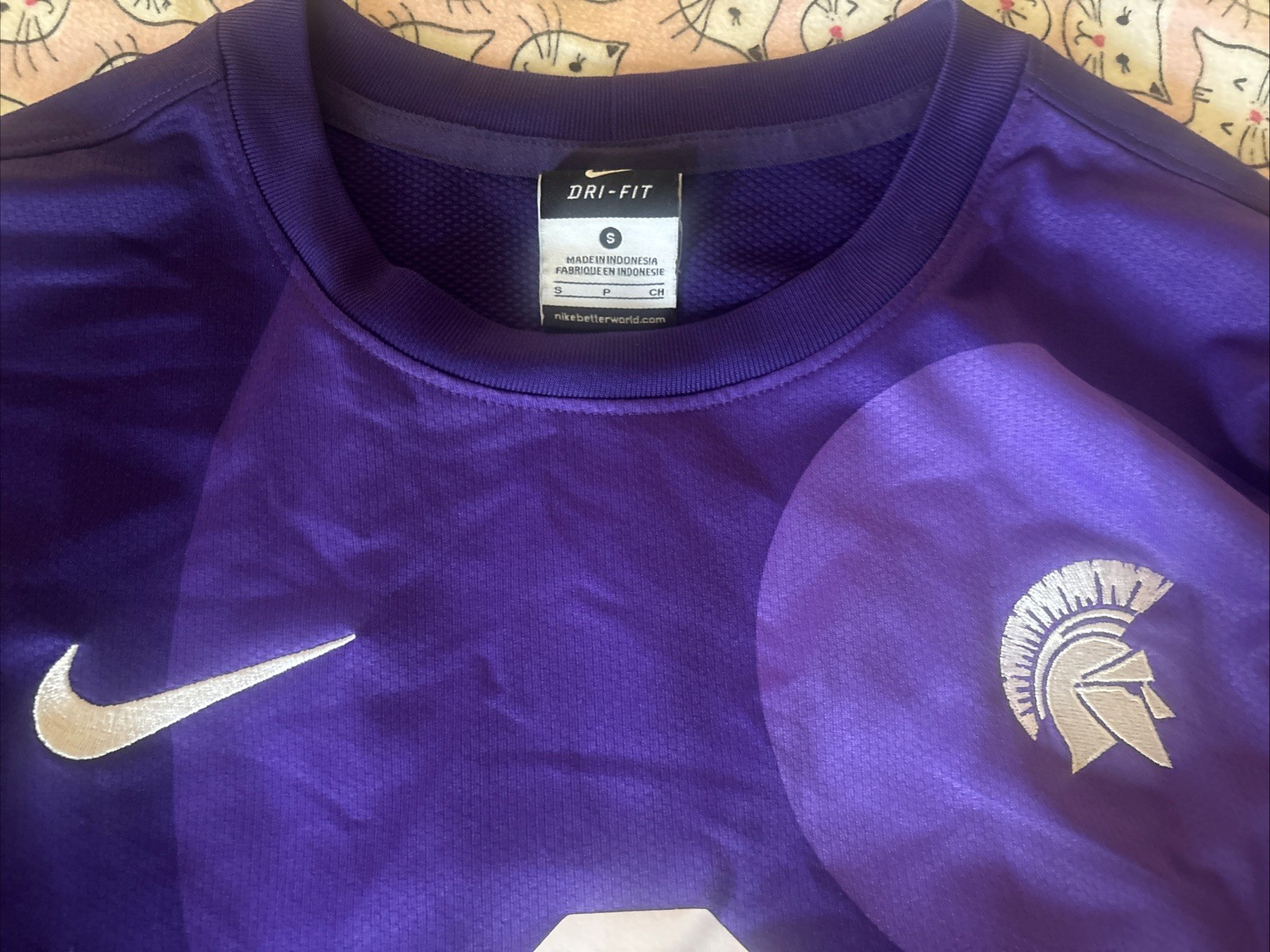 Michigan State University Athletic Jersey purple MSU Spartans small Nike Dri Fit gallery