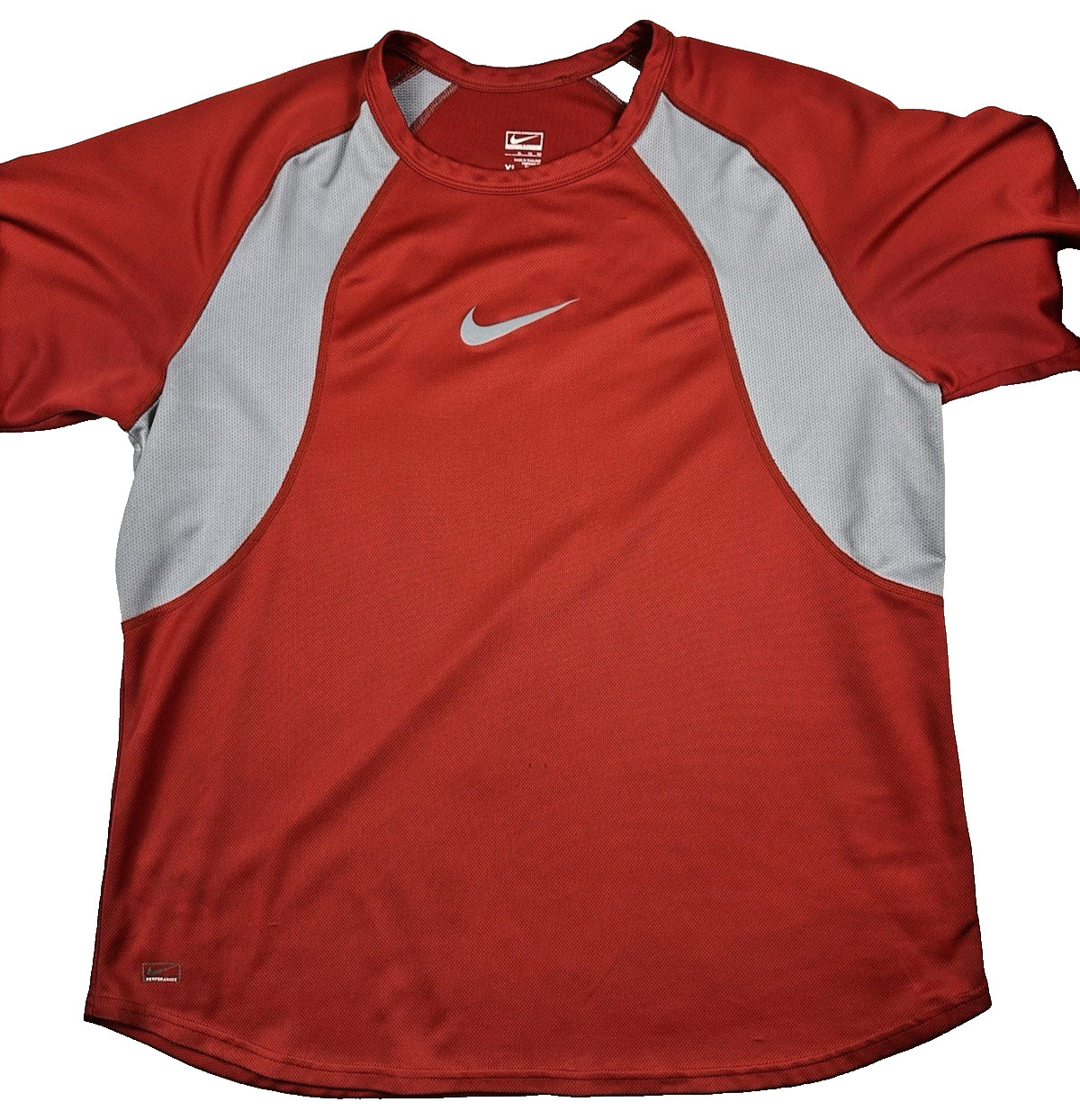 Nike Pro Dri-Fit Mens Tank Top Short Sleeve Red/Gray Training Gym Shirt XL gallery