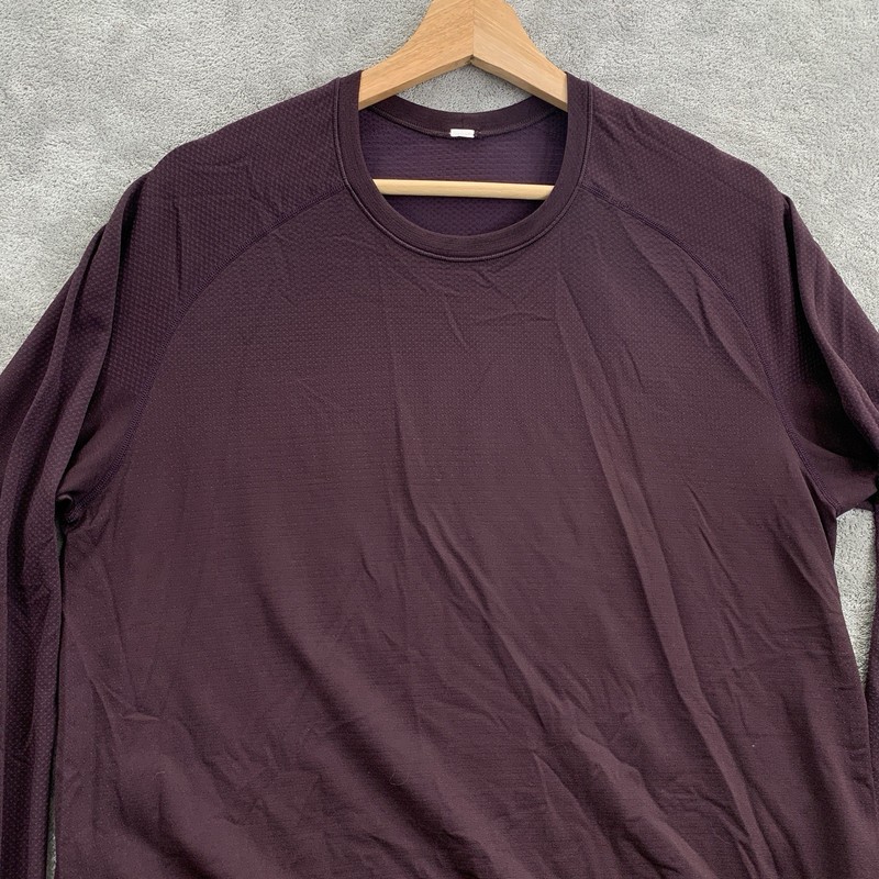 Lululemon Shirt Men L Metal Vent Tech Purple Performance Athleisure Workout Gym gallery