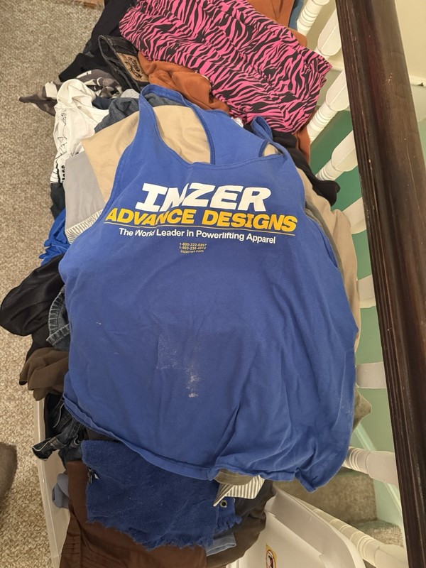 Inzer Tank Top Blue Vintage Rare bodybuilding powerlifting stringer tank top 2xl gallery