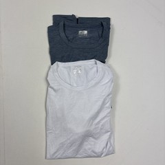 32 DEGREES HEAT MEN’S LONG SLEEVE CREW NECK TEE 2-Pack White Blue Small