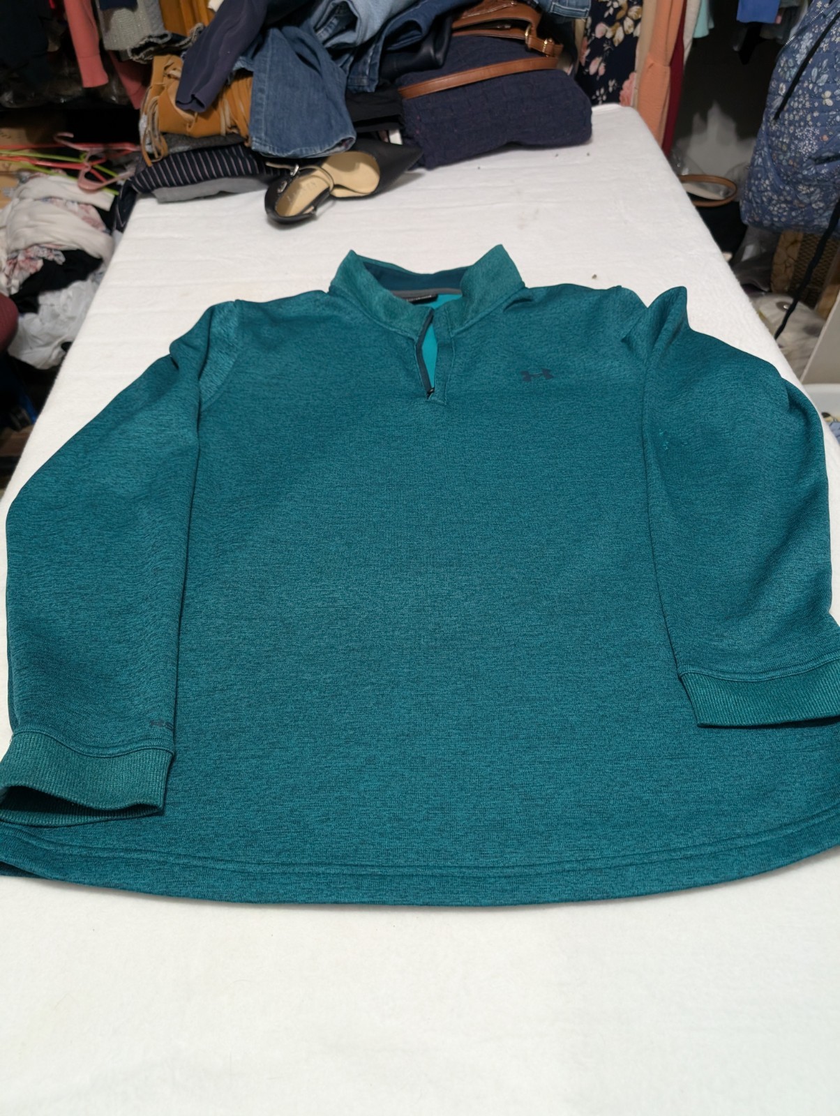 Under Armour ColdGear 1/4 Zip Pullover Men's XL Blue Loose Fit Long Sleeve gallery