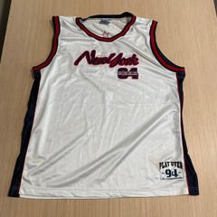 PJ Mark Absolute Mens New York 04 Basketball Jersey White Navy Red 2XL Street