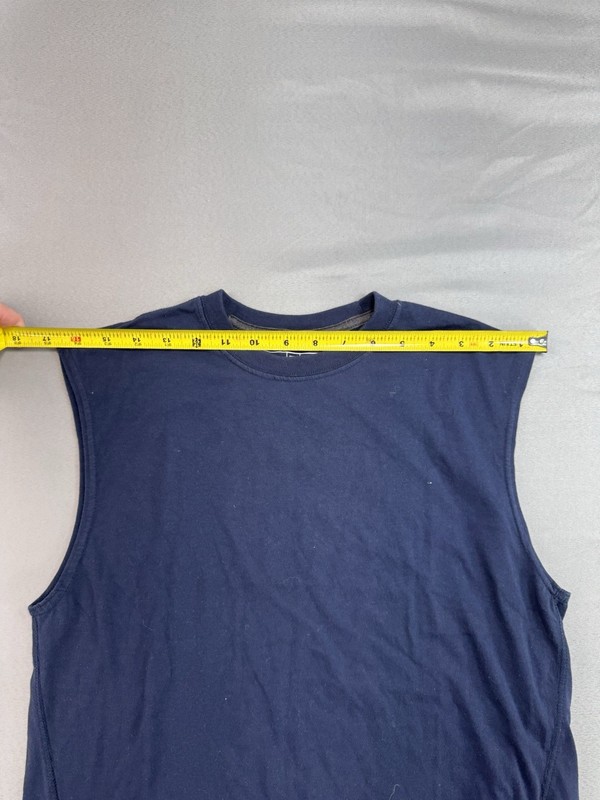 Athletech Men’s Small Solid Navy Blue Sleeveless Crew Neck Athletic Shirt ATDRI gallery