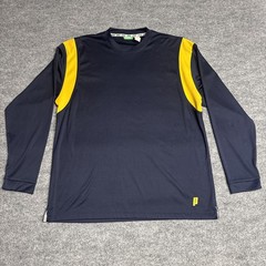 Prince Tennis Long Sleeve Performance Shirt Blue Yellow Men’s XL Athletic