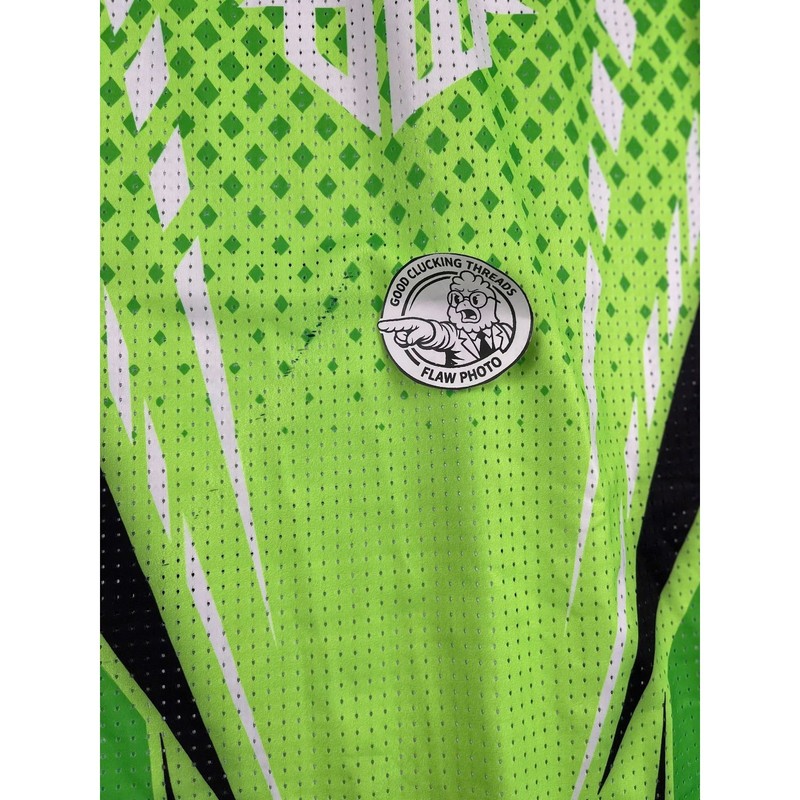 Breedwell Men Small Neon Green Black Sublimated Jersey Breathable Rave Techwear gallery