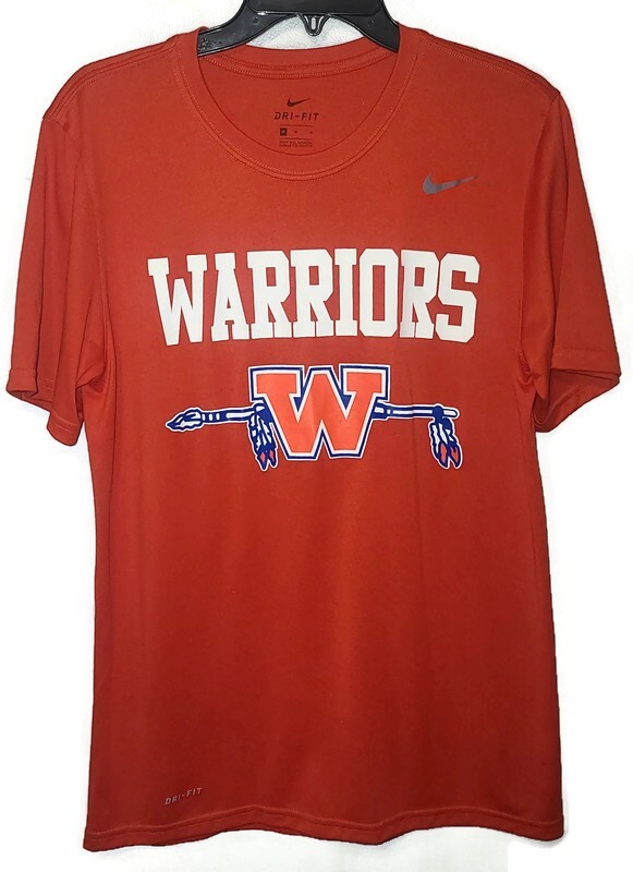 Nike Team Legend Warriors Arrow W Logo Dri Fit Crew T Shirt Orange Mens Size Med gallery