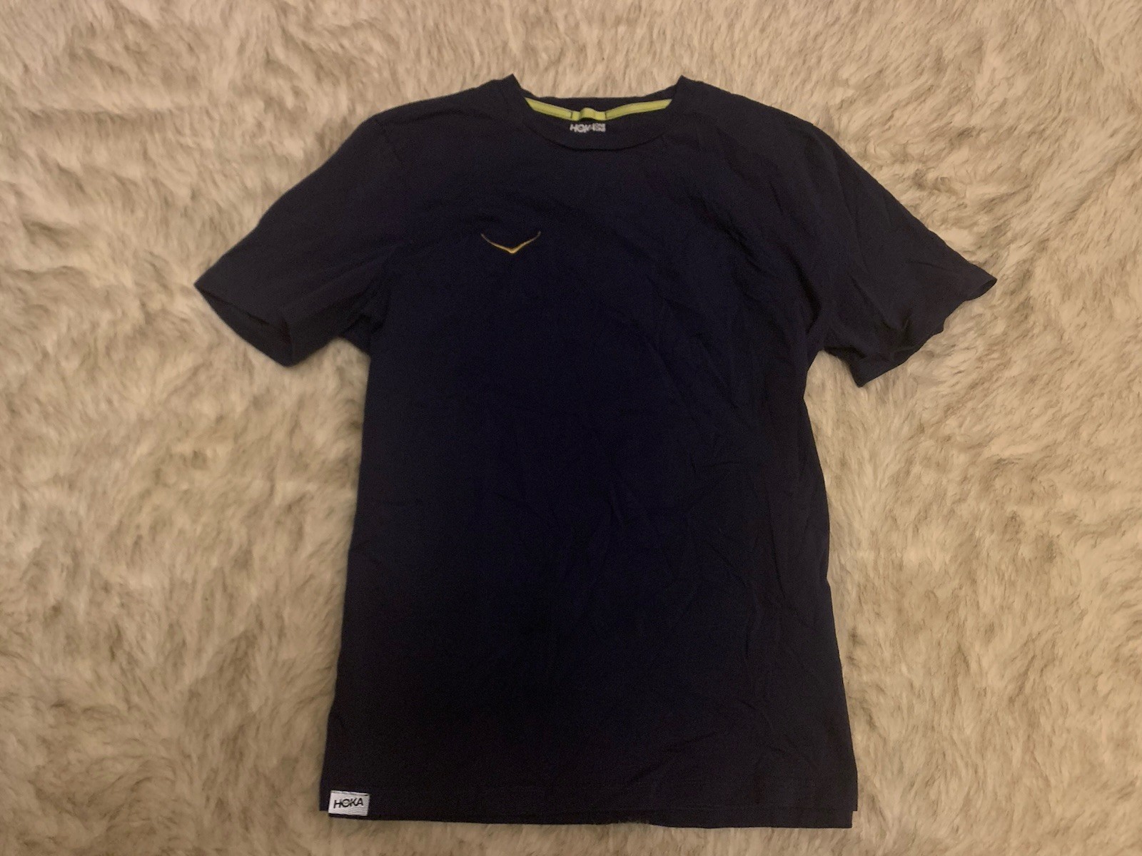 Men’s Hoka One One Fly Human Fly Dark Blue Running T-Shirt (Large) gallery