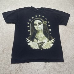 Famous Stars and Straps T Shirt Mens Large Black Dia De Los Muerte