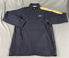 Peter Millar Golf Rain Pullover Chest Logo 1/4 Zip Small Blue NWOT MSRP $110