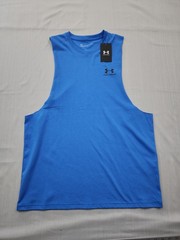 New Mens Under Armour UA Cutoff Tank Top TShirt Sz LARGE Loose Super Soft
