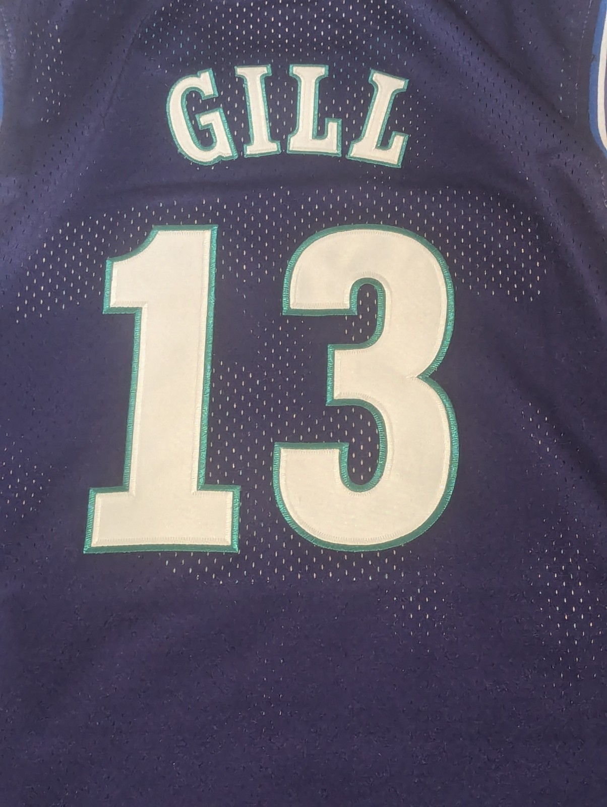 XL UNWORN Kendall Gill Charlotte Hornets Purple Champion NBA Basketball Jersey gallery