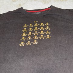 Nike Men’s Size XL Golden Football Helmet Skull Crossbones Next? Shirt