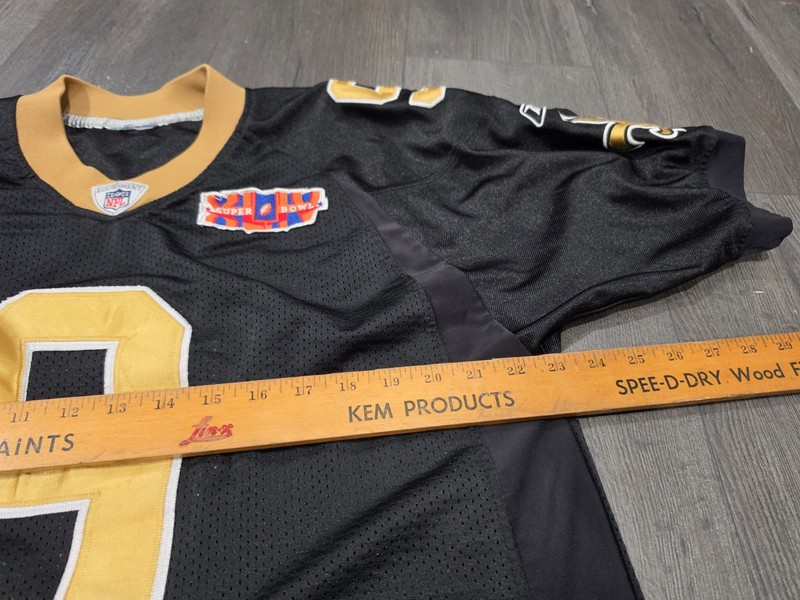 Vintage Reebok NFL Drew Brees New Orleans Saints Super Bowl XLIV Jersey Size 50 gallery