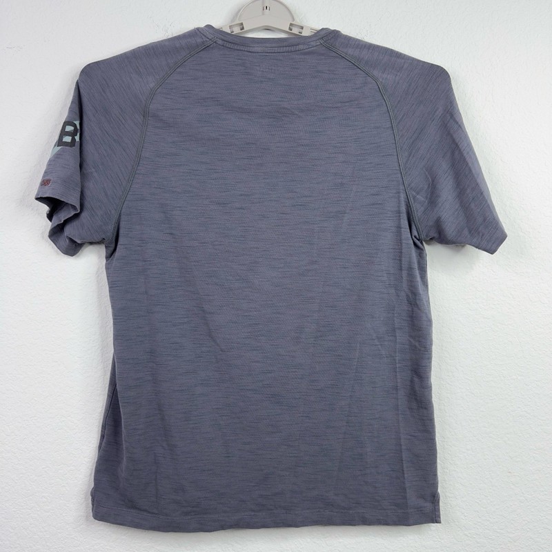 RHONE Shirt Mens L Grey Short Sleeve Raglan Henley Performance Athleisure Sports gallery