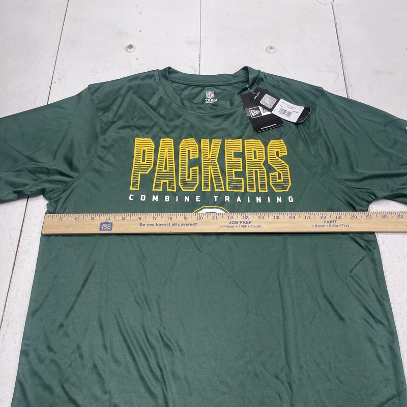 Green Bay Packers Shirt Mens Large Green NFL Football Combine Training New Era gallery