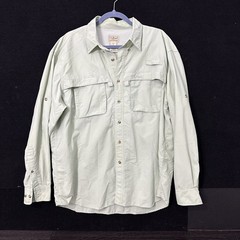 LL Bean Large Reg Vented Shirt Outdoors Fishing Hunting Mint Green