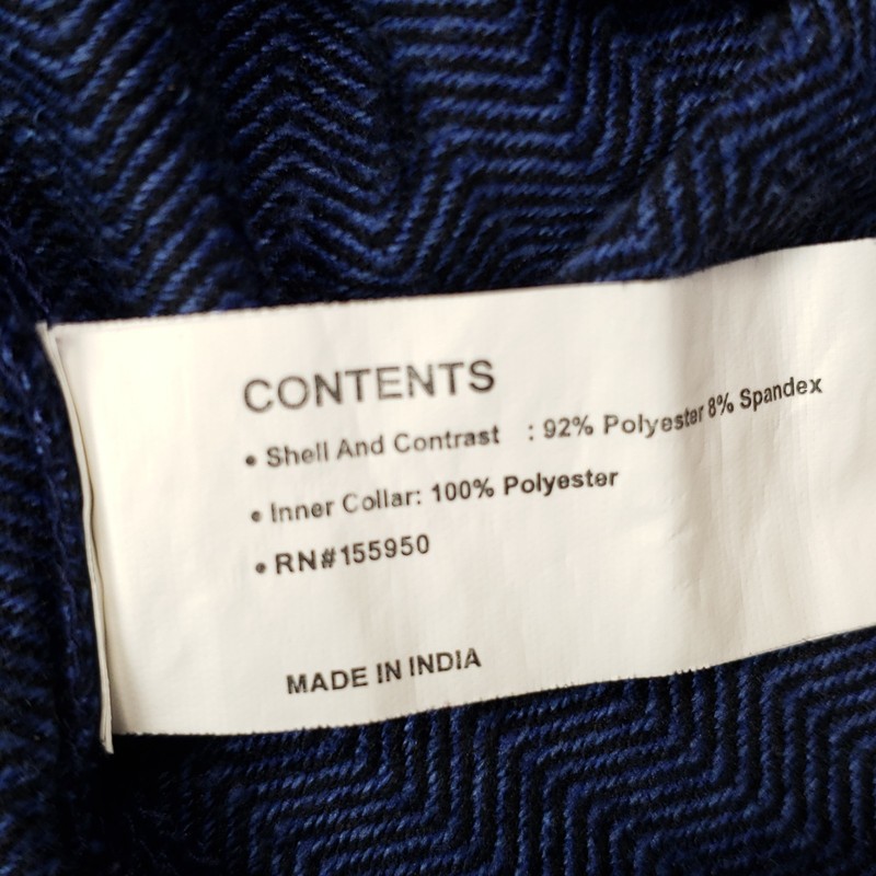 Greyson 1/4 Zip Pullover Mens Medium Short Blue Herringbone Performance Stretch gallery