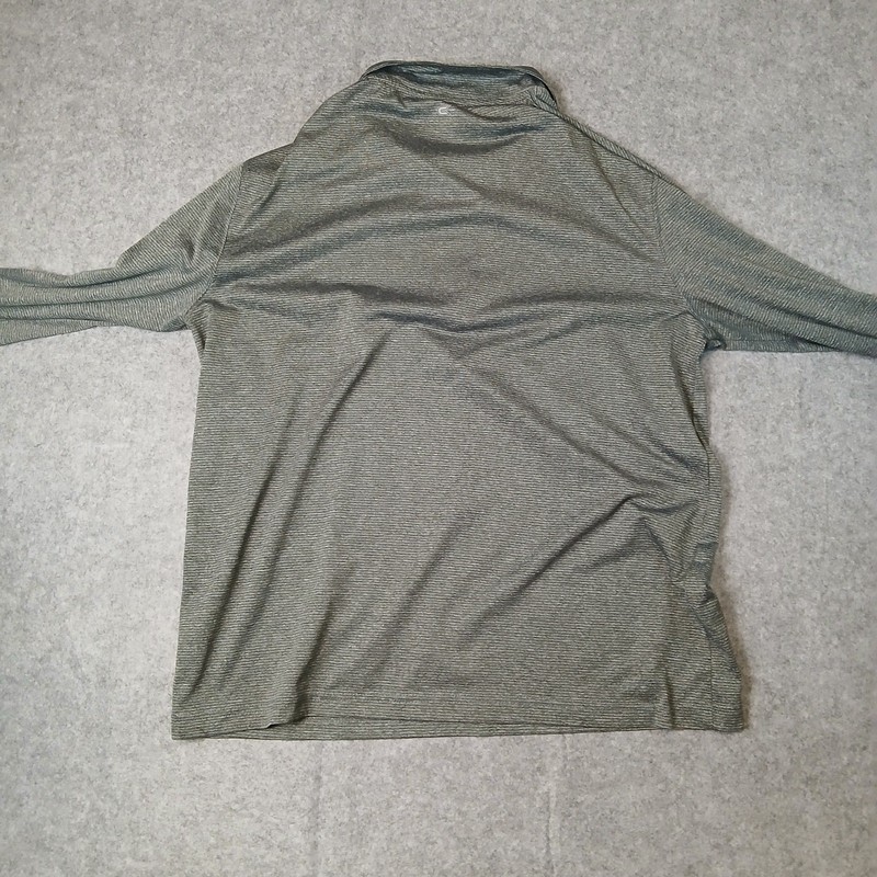 Colosseum Quarter Zip Pullover Mens Large Gray Striped Performance Activewear gallery