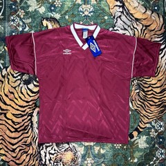 Vintage Deadstock 90s Umbro Soccer Jersey Football Shirt USA Made Red XL Dazzle