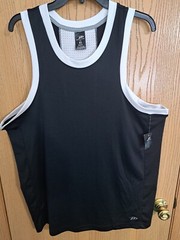 Pro Player Mens Black & White Panel Tank Shirt, Size XL