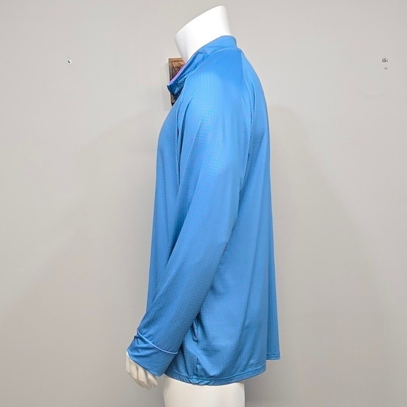 Birdie Bound Quarter Zip Pullover Mens 2XL Blue Pink Houndstooth Golf Golfcore gallery