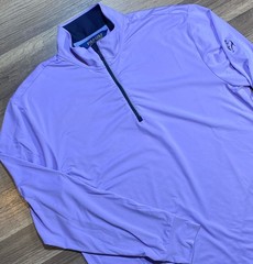Polo Golf Ralph Lauren 1/4 Zip Pullover Mens Large Lavender Performance- Glacier