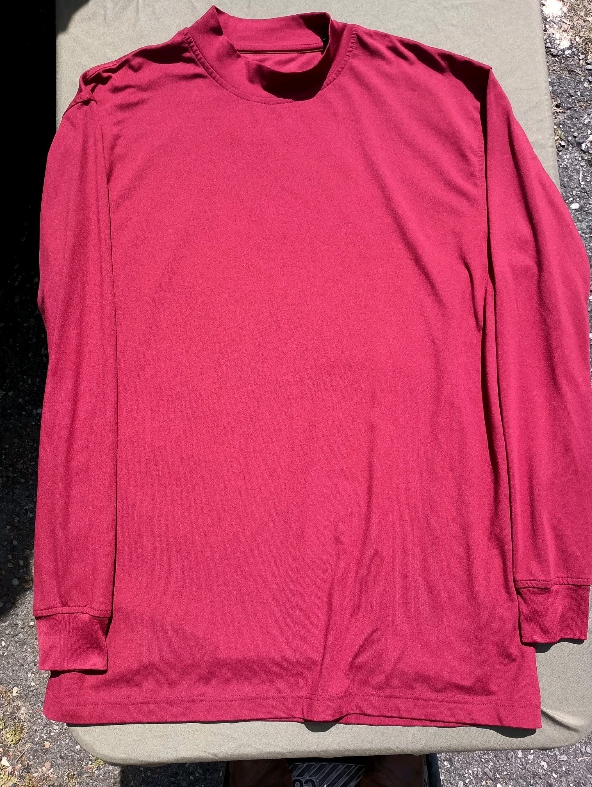 Bolle Tech Golf Shirt Men's Red L Long Sleeve Pullover Mock-neck Polyester gallery