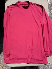 Bolle Tech Golf Shirt Men’s Red L Long Sleeve Pullover Mock-neck Polyester