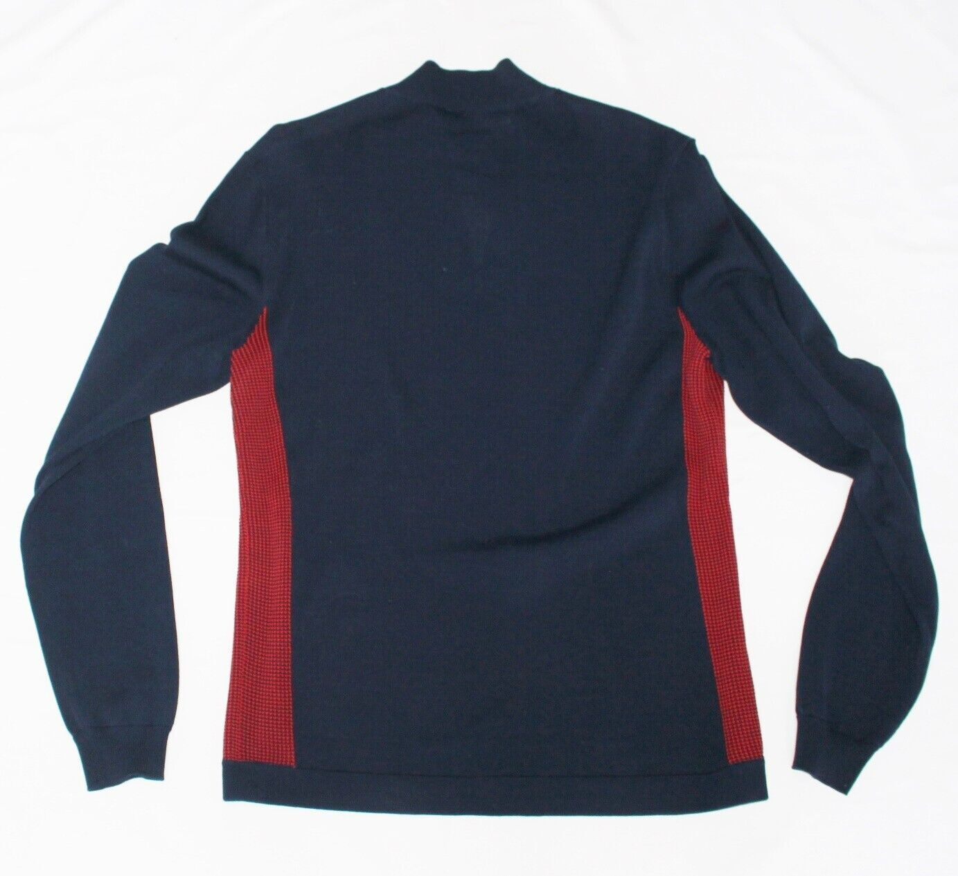 DONRAD DUNCAN Knit Quarter Zip Pullover Navy Blue Red Men's MEDIUM M EFM gallery